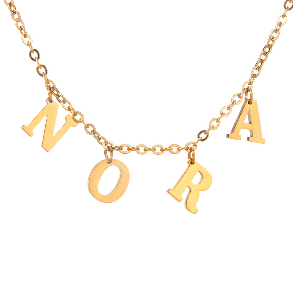 Collier Prénom Initiales Suspendues Personnalisé