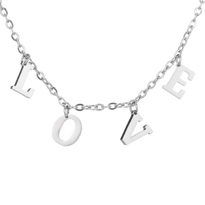 Collier Prénom Initiales Suspendues Personnalisé