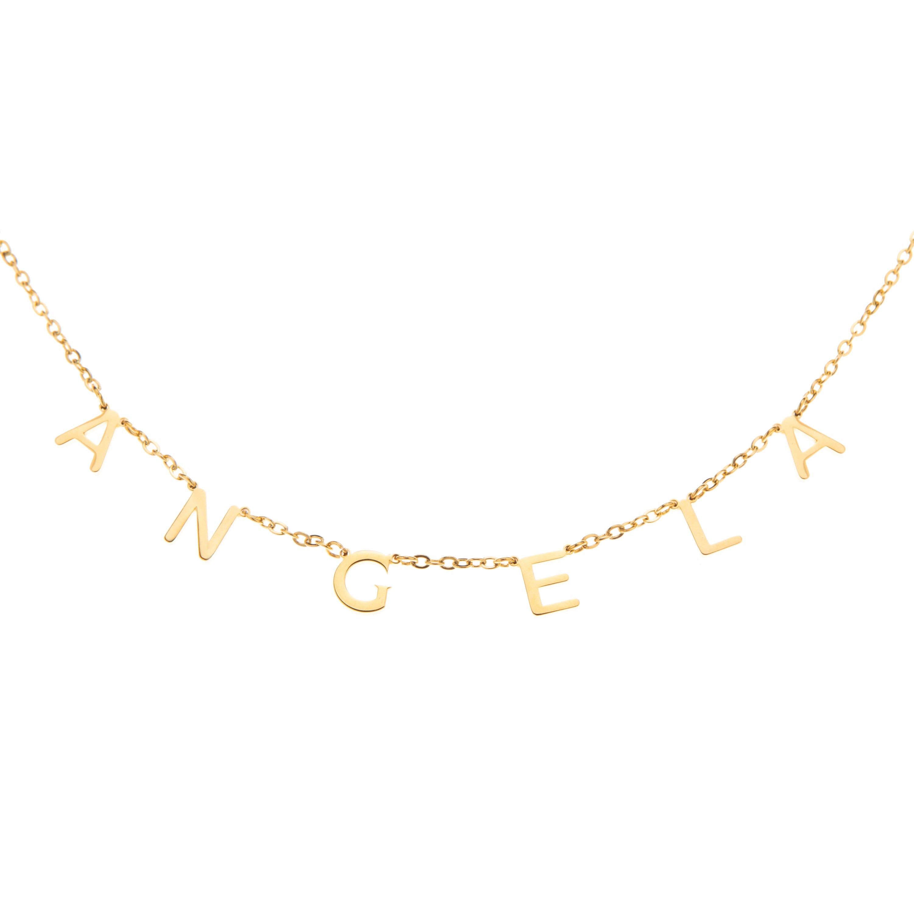 Collier Choker Initiales Lettres Suspendues