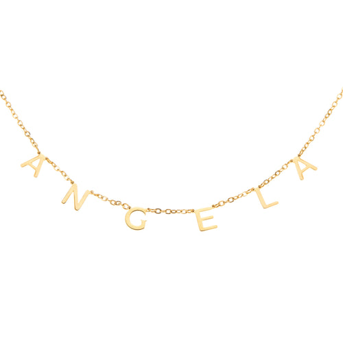 Collier Choker Initiales Lettres Suspendues