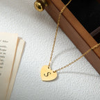 Collier personalisé coeur et nom  plaqué 18 k