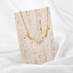 Collier Double Prénom Personnalisé avec Cœur – Bijou Couple Élégant