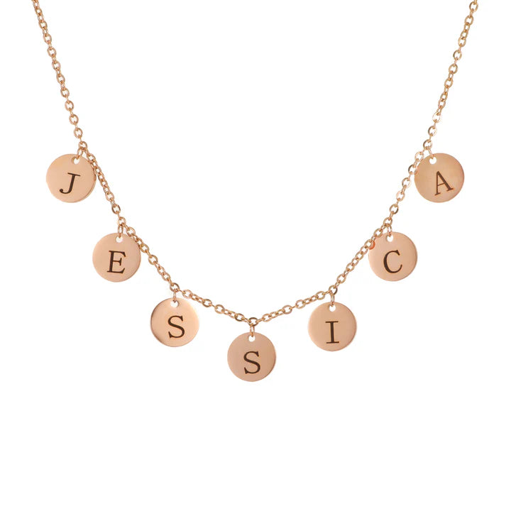 Collier Personnalisé avec Lettres en Médaillon