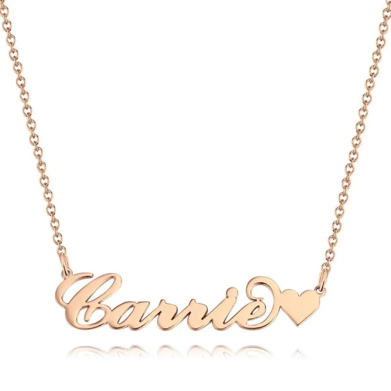 Collier Or 14k Cœur Personnalisé
