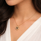 Pendentif Projection Photo Coeur Tri-Branche Strass