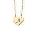 Collier personalisé coeur et nom  plaqué 18 k