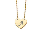 Collier personalisé coeur et nom  plaqué 18 k