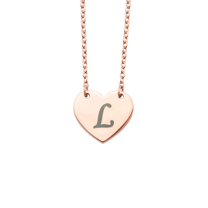 Collier personalisé coeur et nom  plaqué 18 k