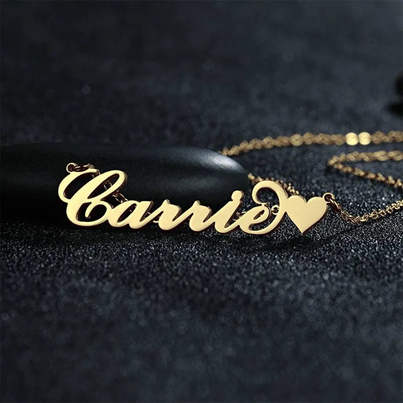 Collier Or 14k Cœur Personnalisé
