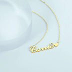 Collier Or 14k Cœur Personnalisé