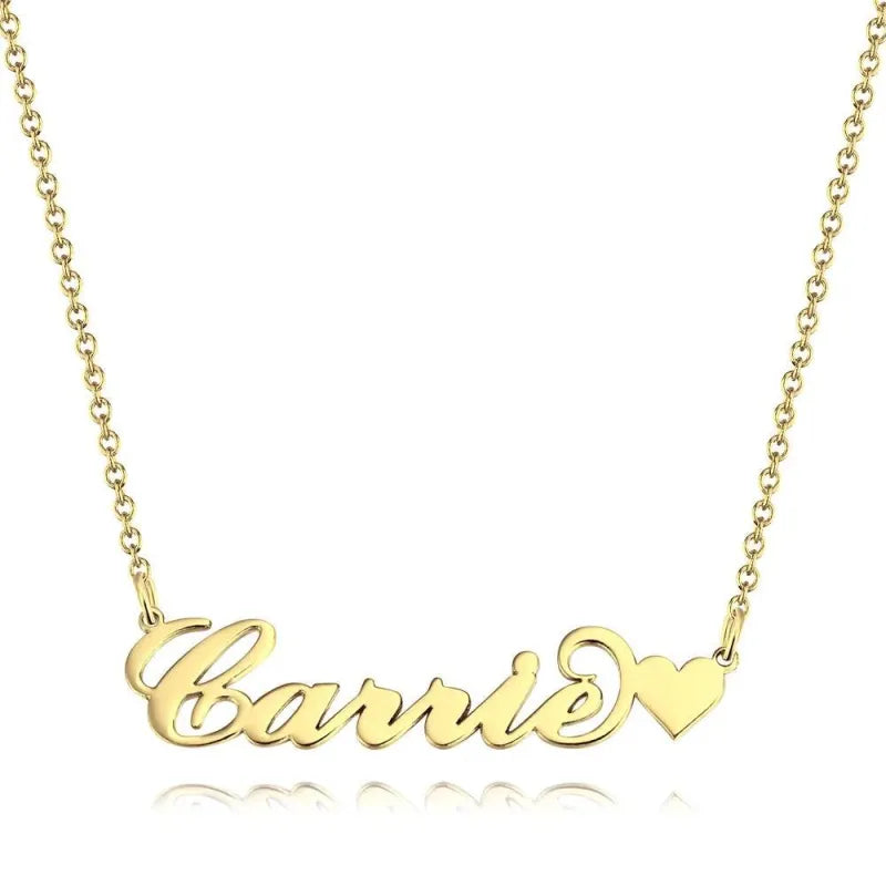 Collier Or 14k Cœur Personnalisé