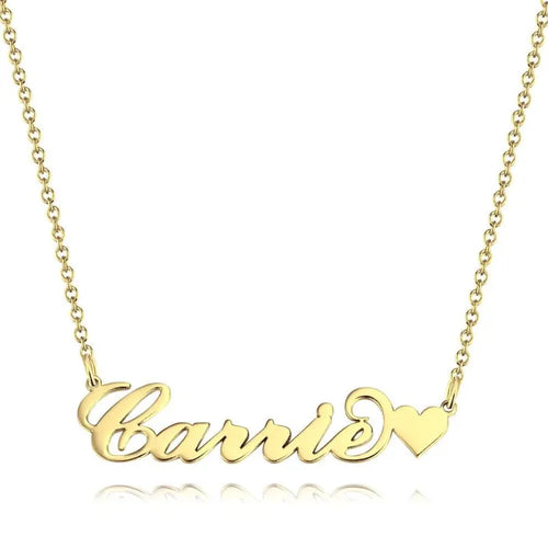 Collier Or 14k Cœur Personnalisé