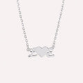 Collier coeur et 2 Initiales découpées en argent 925 ou plaqué or