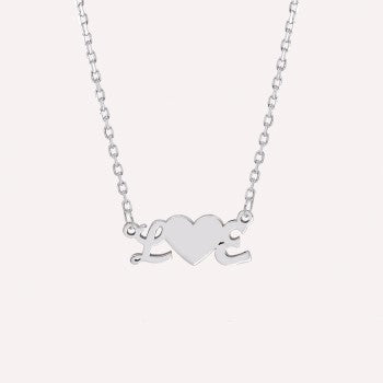 Collier coeur et 2 Initiales découpées en argent 925 ou plaqué or