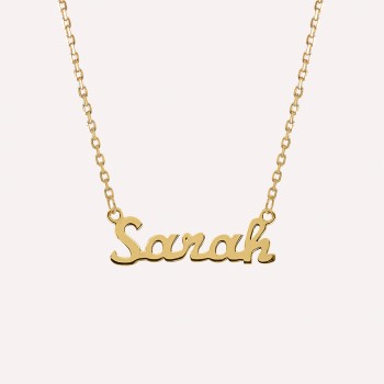 Collier personnalisé prénom en or 18 carats – Style script raffiné