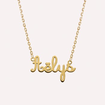 Collier prénom en Or Plaqué 18K lettre enfantine