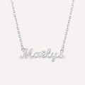 Collier prénom découpé lettre cursive en argent 925 ou plaqué or
