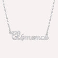 Collier prénom découpé lettre enfantine en argent 925 ou plaqué or