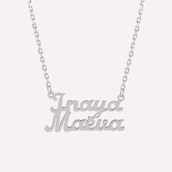 Collier prénom découpé multi-prenoms en argent 925 ou plaqué or