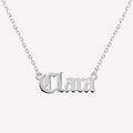 Collier prénom personnalisé lettre gothique en argent 925 ou plaqué or