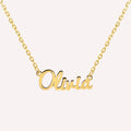 Collier prénom personnalisé lettre manuscrite en argent 925 ou plaqué or