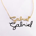 Collier prénom So&Jo - écriture sur-mesure en argent 925, plaqué or