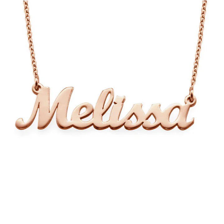 Collier Prénom Personnalisé Élégant Ajustable Or Argent Or Rose